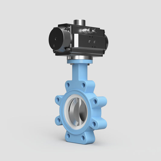 V-Tork Actuated Lugged PTFE Seat Butterfly Valve