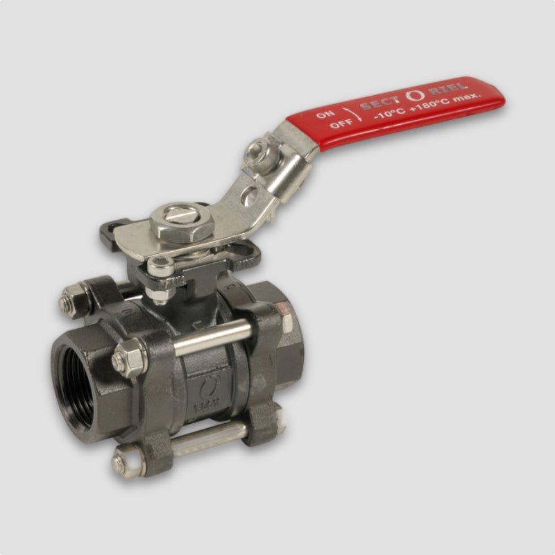 Sectoriel Carbon Steel 3 Piece Ball Valve