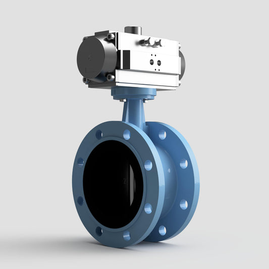 V-Tork Actuated Double Flanged Butterfly Valve