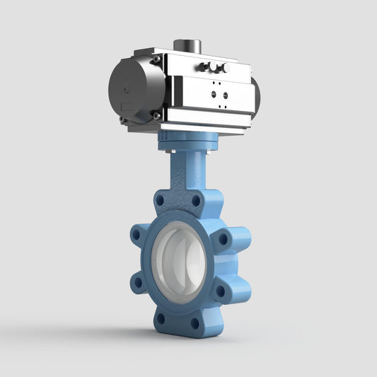 V-Tork Actuated Lugged PTFE Lined Butterfly Valve