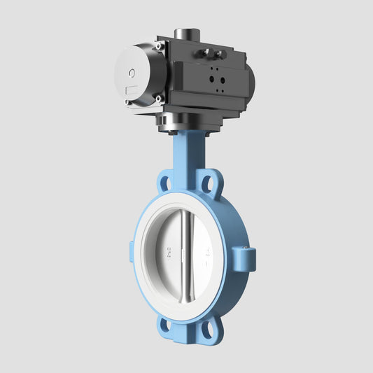 V-Tork Actuated Wafer PTFE Seat Butterfly Valve