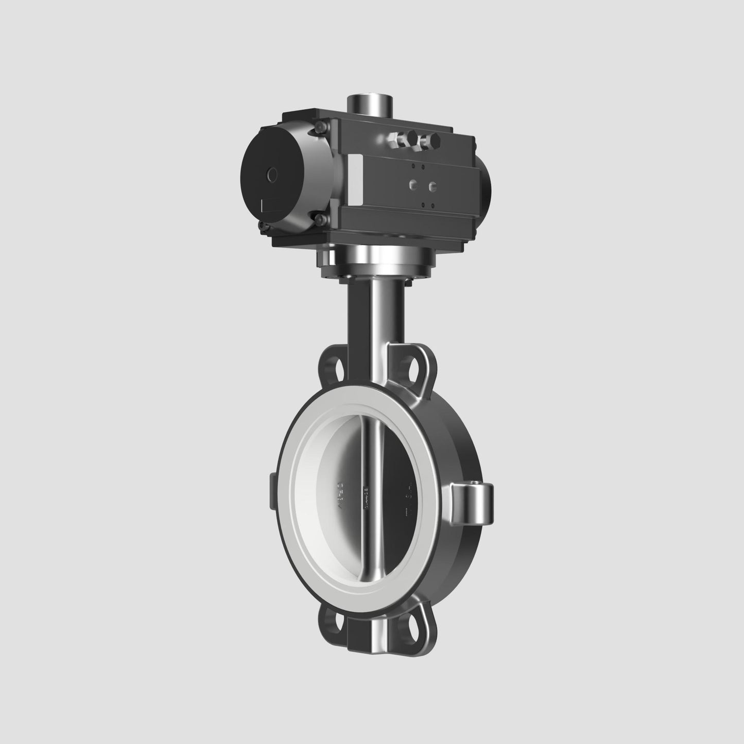 V-Tork Actuated Wafer PTFE Seat Stainless Steel Butterfly Valve